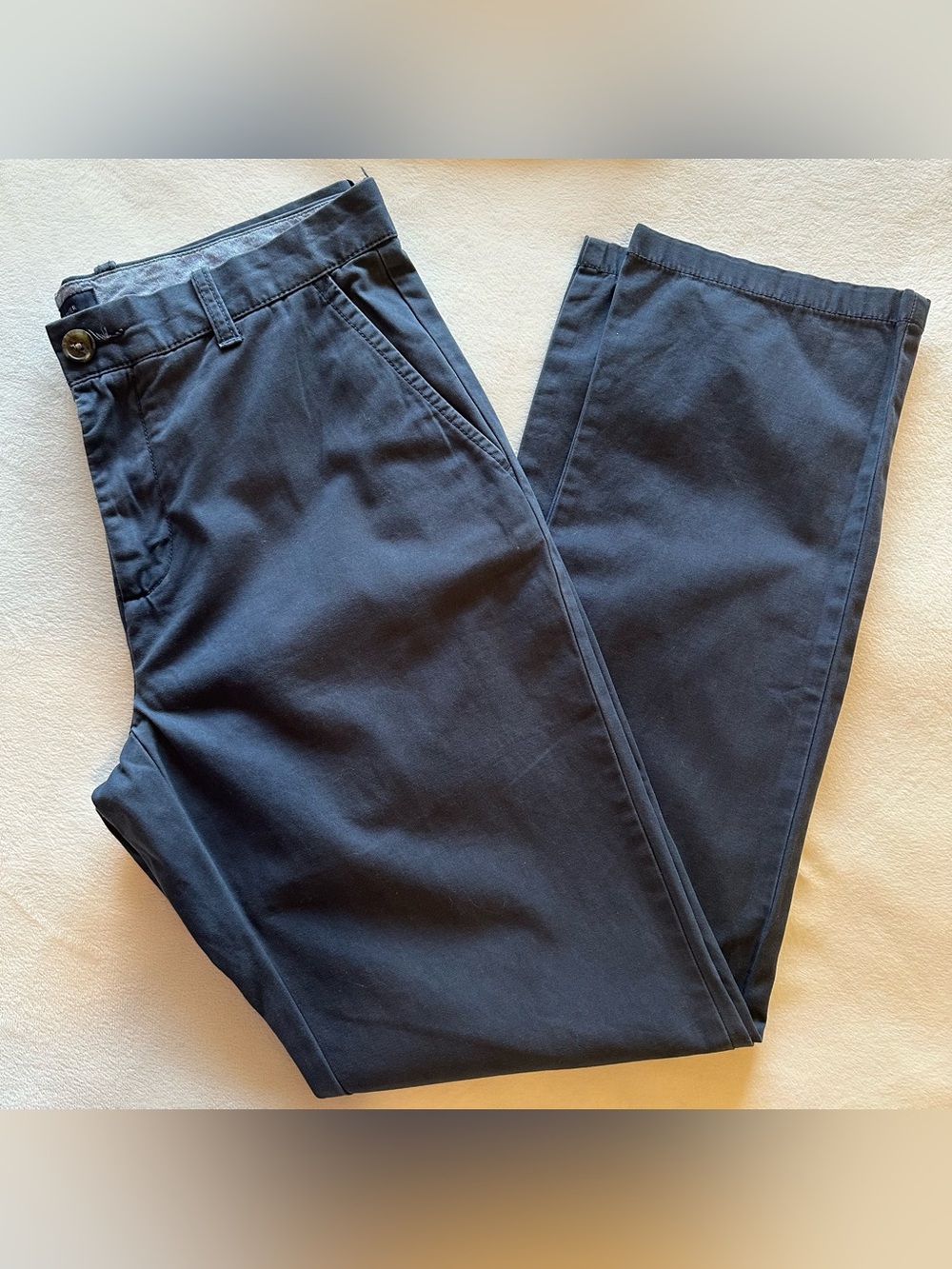 Tommy Hilfiger Men's Straight Navy Chinos Size 34 x 32